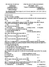 Đề kiểm tra học kỳ I môn Hóa học Lớp 10 - Mã đề 315 - Năm học 2018-2019 - Sở giáo dục và đào tạo Quảng Nam